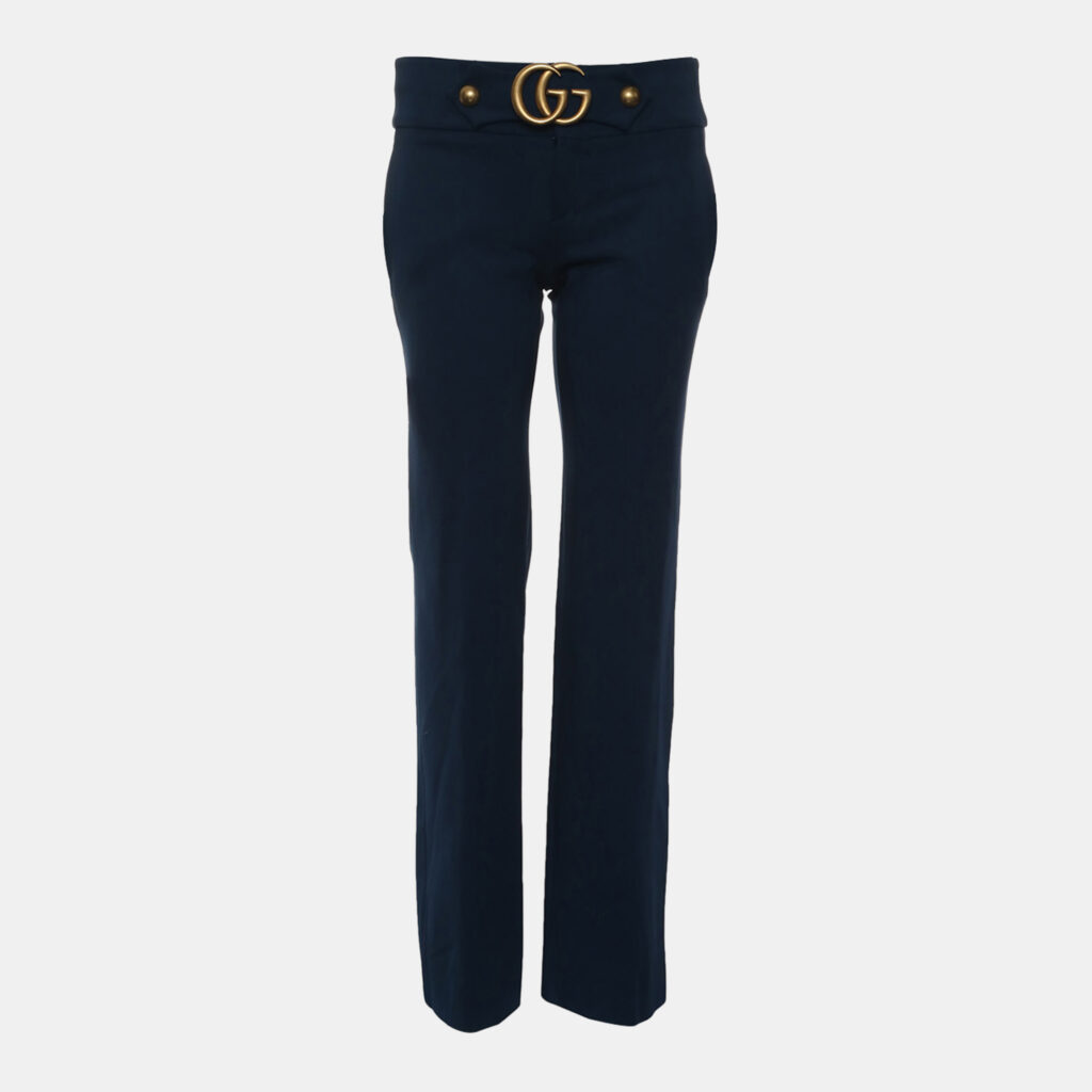 Gucci GG Flared Blue Trousers Gucci GG Flared Blue Trousers