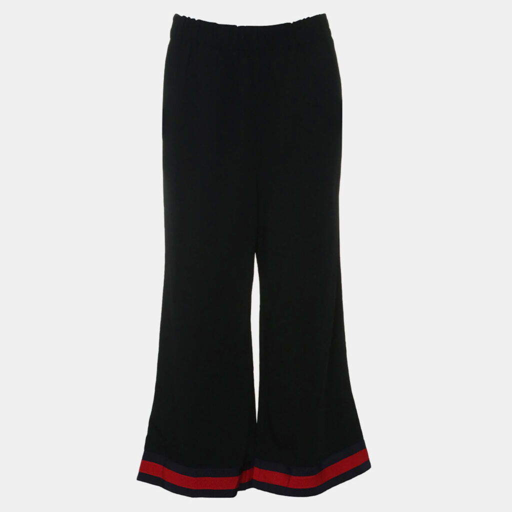 Gucci Black Web-Stripe Long Pants