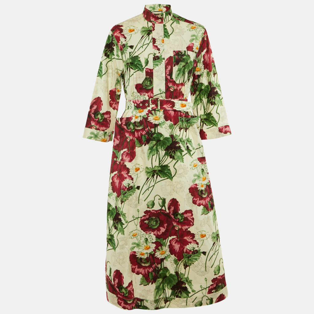 Gucci Multicolor Floral Print Cotton Maxi Dress XS Gucci Multicolor Floral Print Cotton Maxi Dress XS
