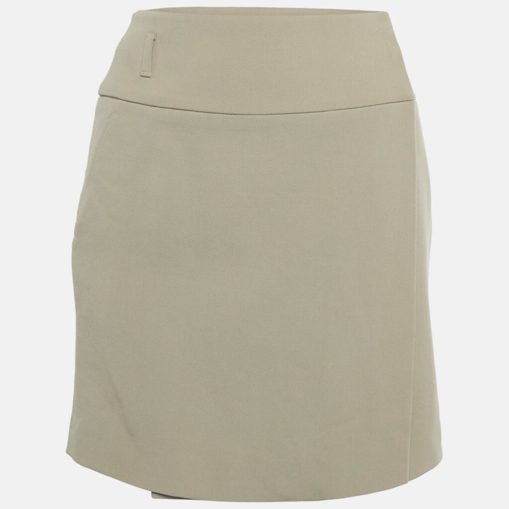Gucci Beige Gabardine Mini Wrap Skirt S Gucci Beige Gabardine Mini Wrap Skirt S