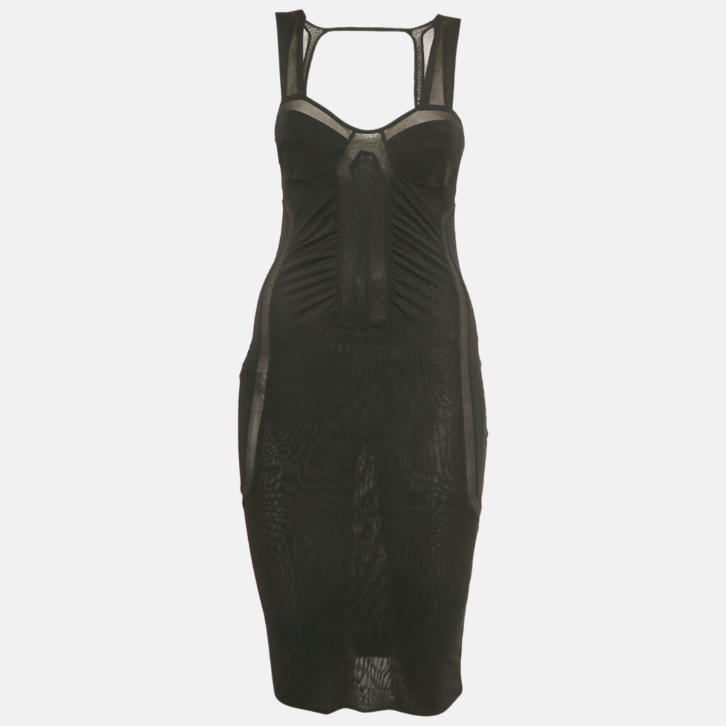 Gucci Black Jersey Sleeveless Midi Dress S Gucci Black Jersey Sleeveless Midi Dress S