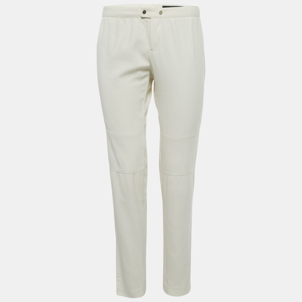Gucci Cream Stretch Cotton Slim Fit Pants M/Waist 31" Gucci Cream Stretch Cotton Slim Fit Pants M/Waist 31"