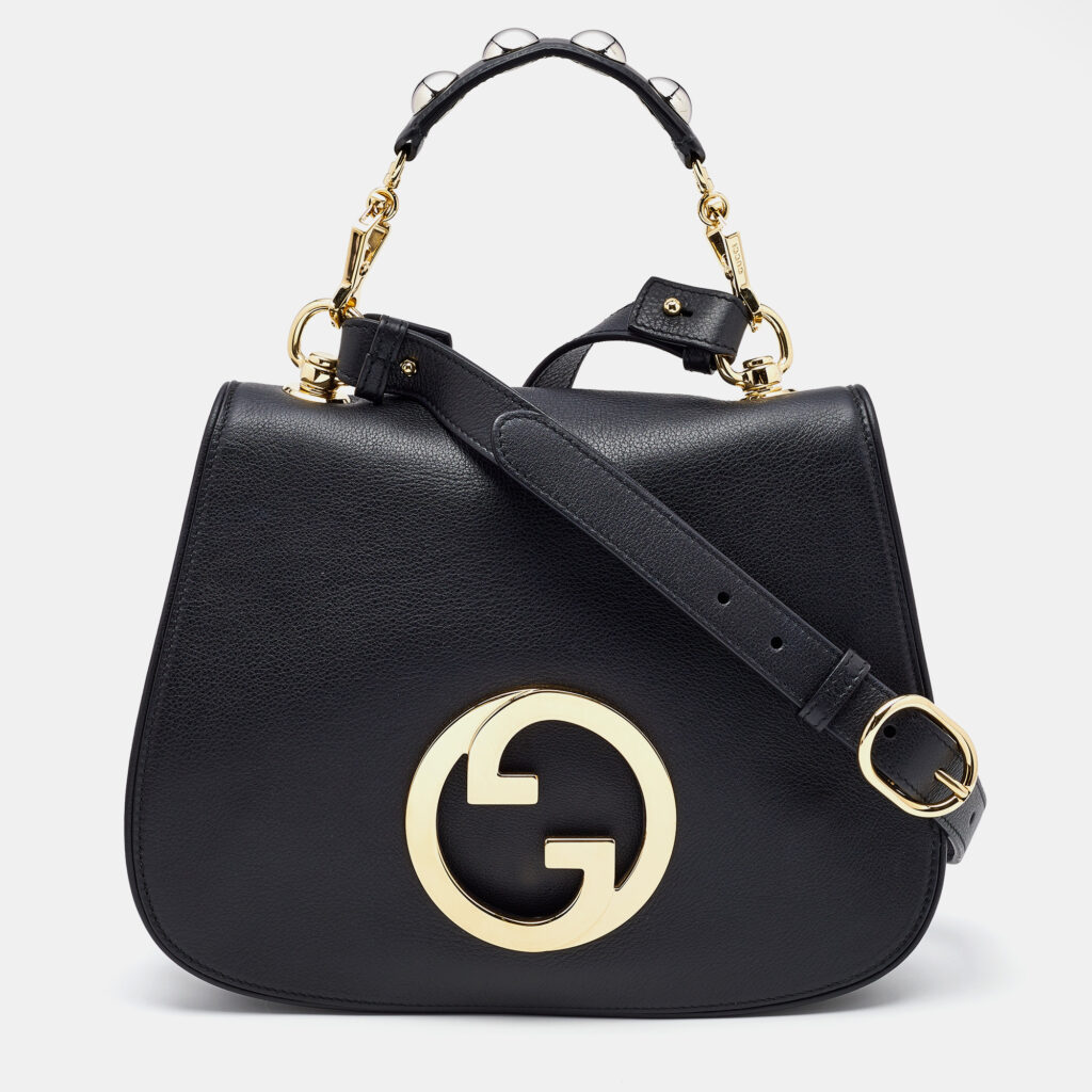 Gucci Black Leather Small Blondie Top Handle Bag Gucci Black Leather Small Blondie Top Handle Bag