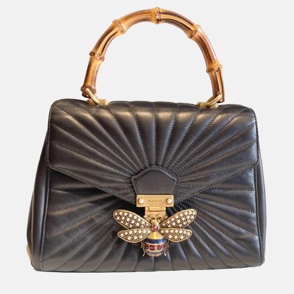 Gucci Black Leather Queen Margaret Top Handle Bag Gucci Black Leather Queen Margaret Top Handle Bag