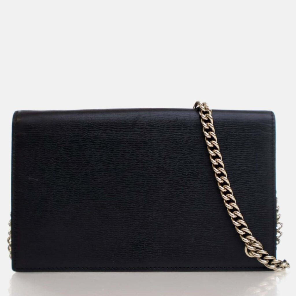 Gucci Betty Black Calfskin Wallet On Chain Gucci Betty Black Calfskin Wallet On Chain