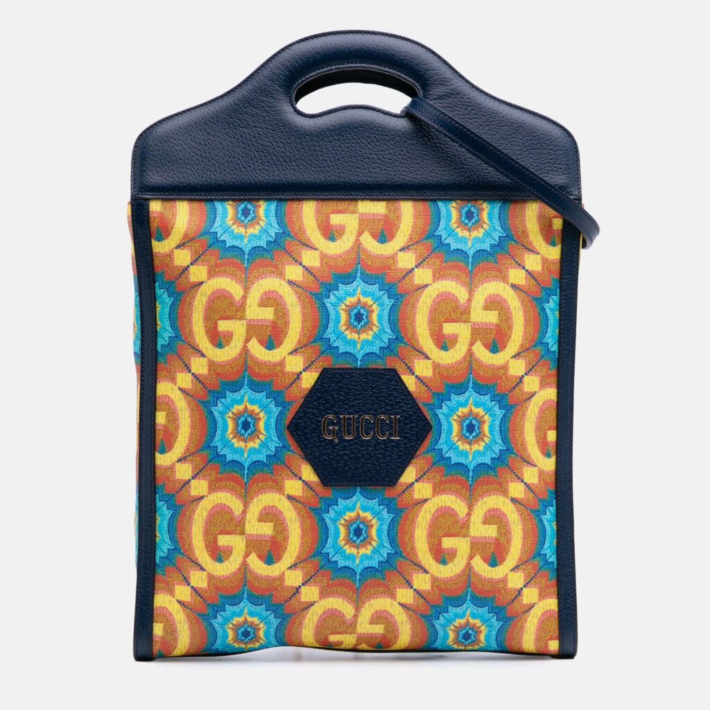 Gucci Blue GG Supreme Kaleidoscope Tote
