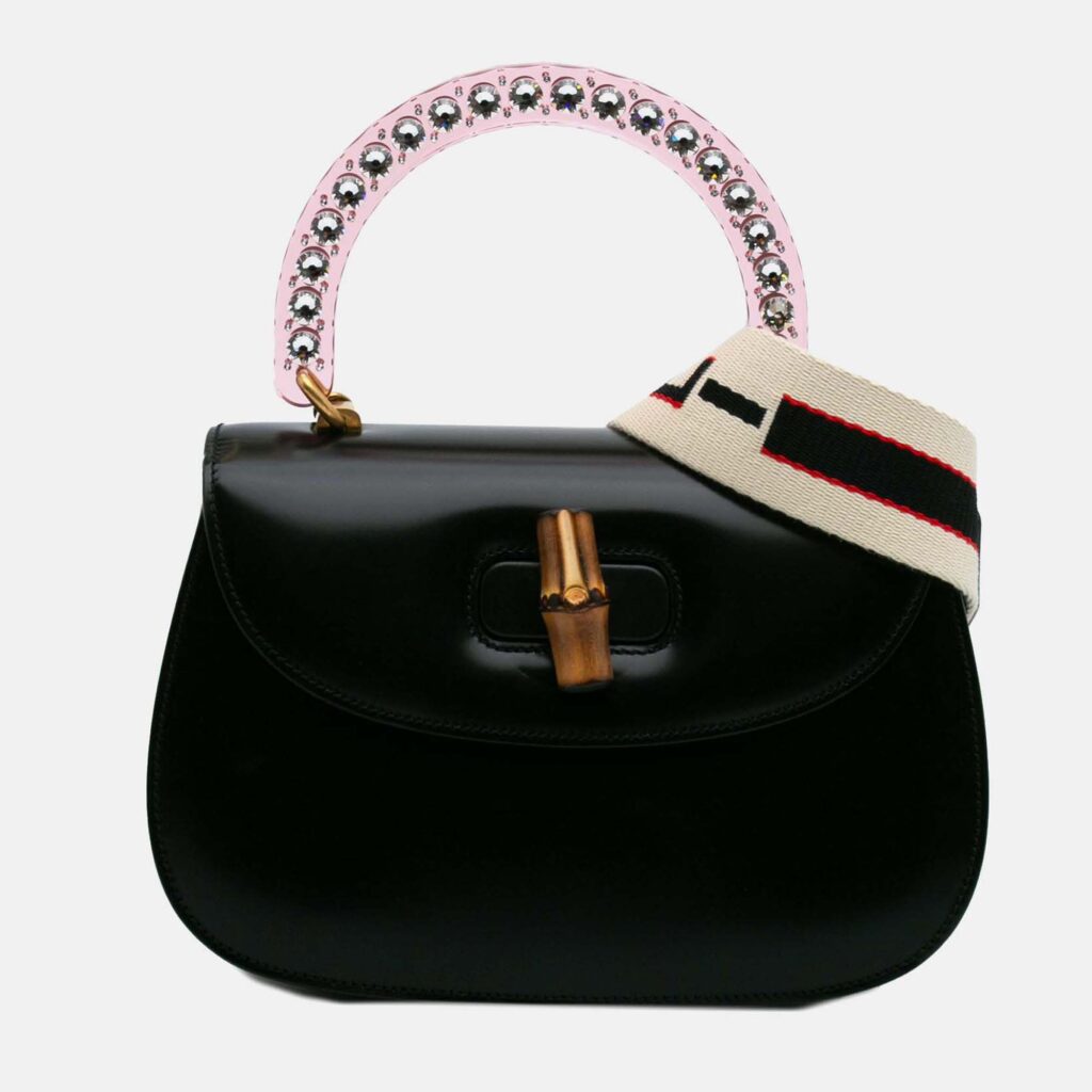 Gucci Classic Top Handle Medium Limited Edition Calfskin Acrylic Bag