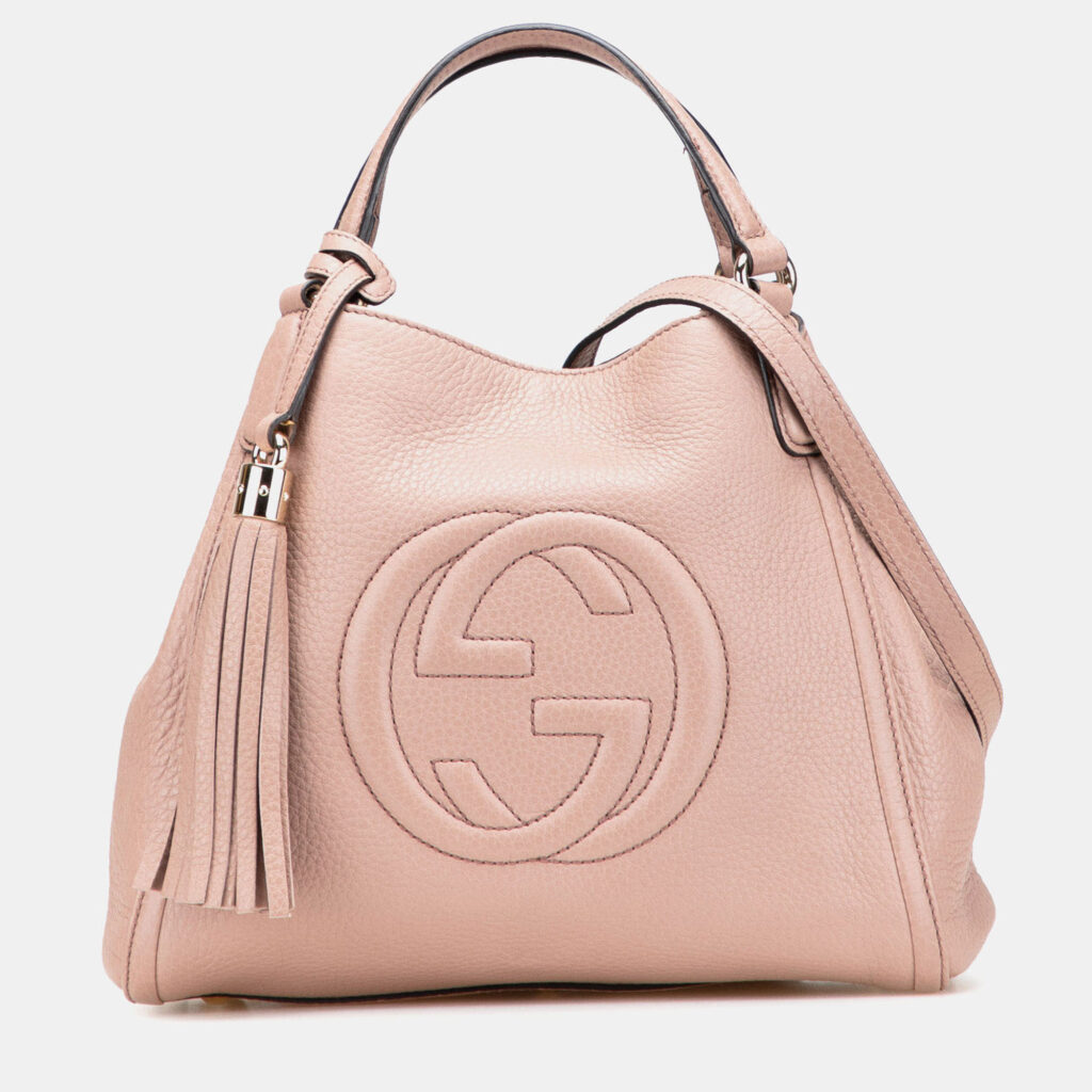 Gucci Pink Small Leather Soho Satchel Gucci Pink Small Leather Soho Satchel