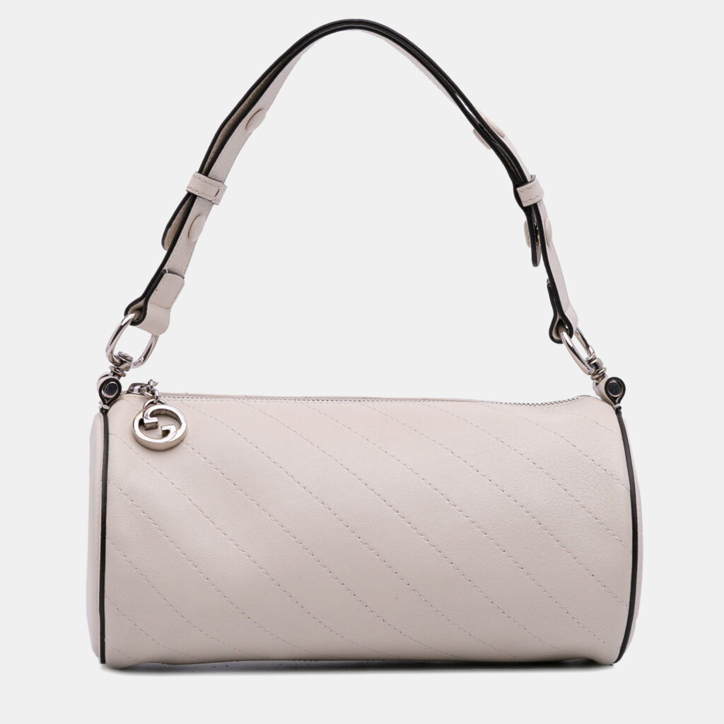 Gucci White Small Leather Blondie Shoulder Bag Gucci White Small Leather Blondie Shoulder Bag