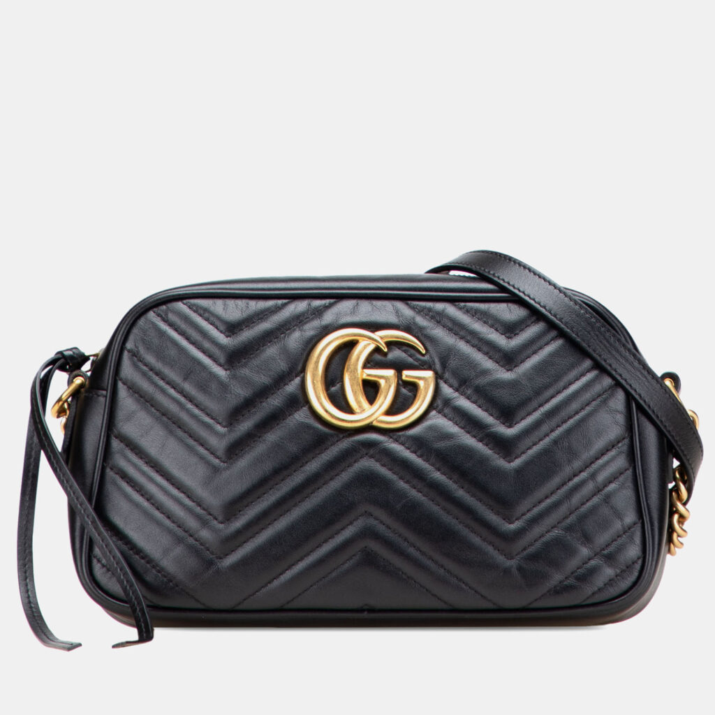 Gucci Black Small GG Marmont Matelasse Leather Crossbody Gucci Black Small GG Marmont Matelasse Leather Crossbody