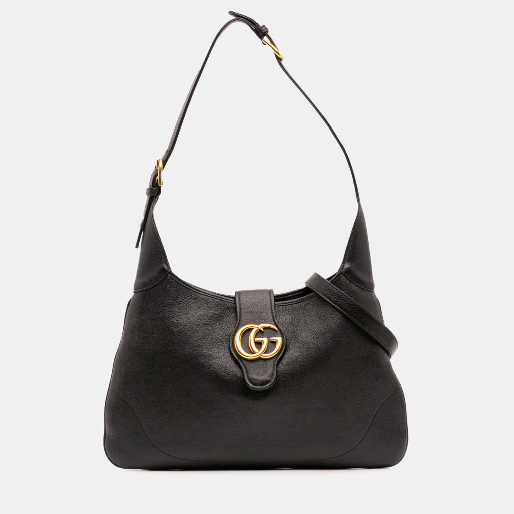Gucci Black Medium Leather Aphrodite Crossbody Bag