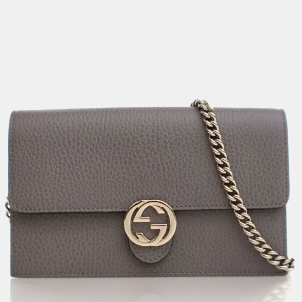 Gucci Interlocking GG Calfskin Wallet On Chain Gucci Interlocking GG Calfskin Wallet On Chain