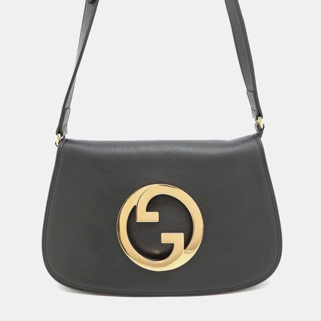Gucci Blondie Small Black Leather Shoulder Bag Gucci Blondie Small Black Leather Shoulder Bag