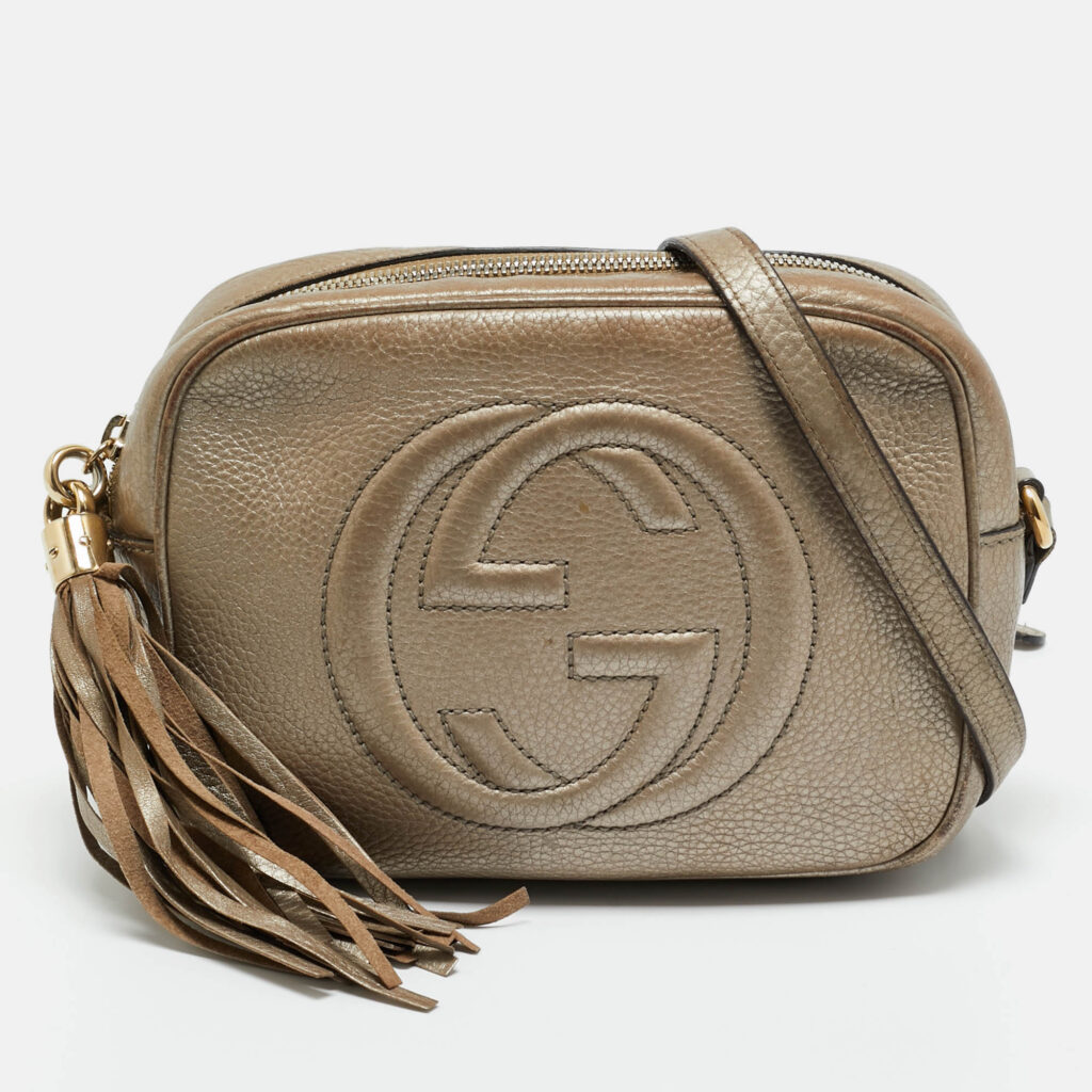 Gucci Metallic Leather Small Soho Disco Crossbody Bag Gucci Metallic Leather Small Soho Disco Crossbody Bag