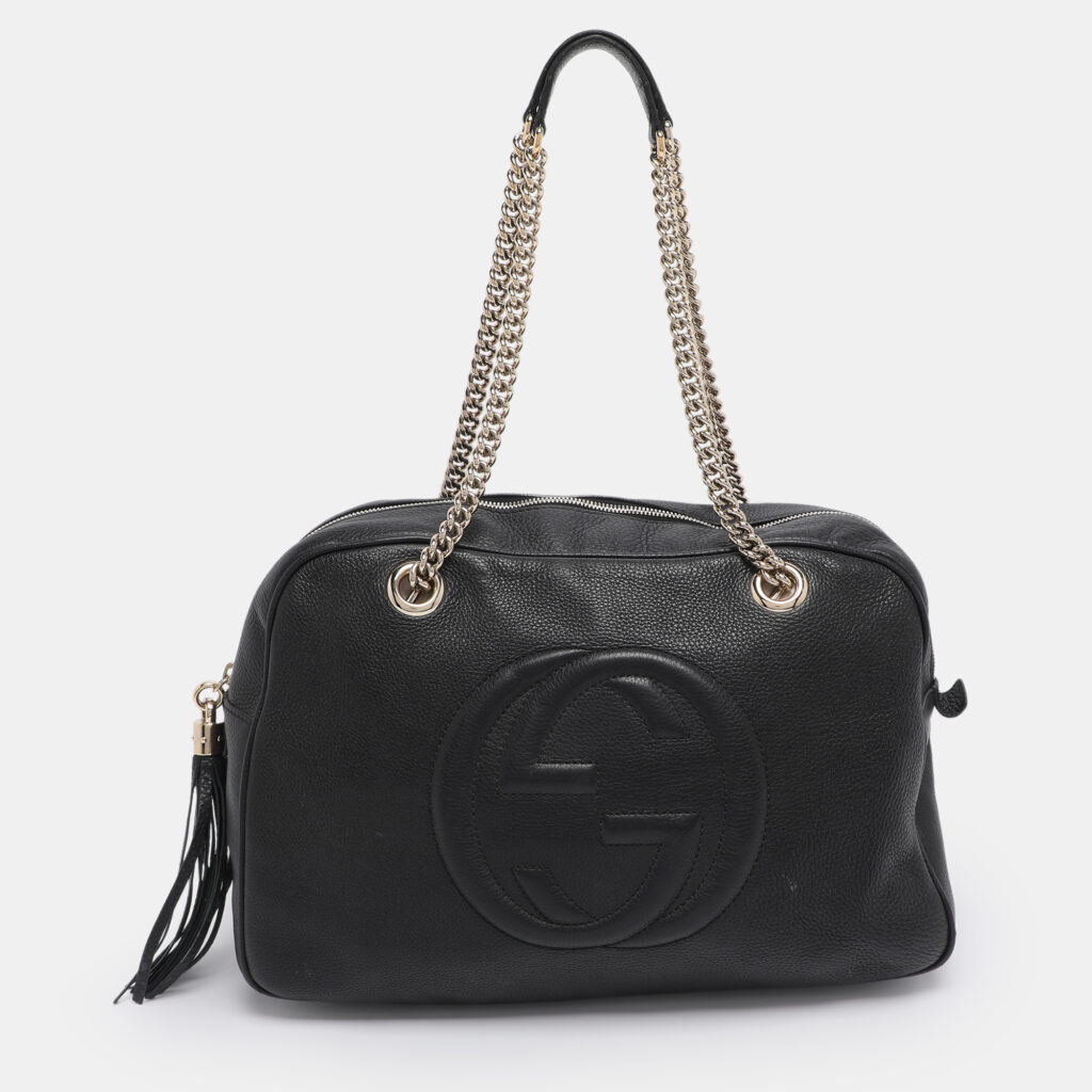 Gucci Black Leather Large Soho Shoulder Bag Gucci Black Leather Large Soho Shoulder Bag