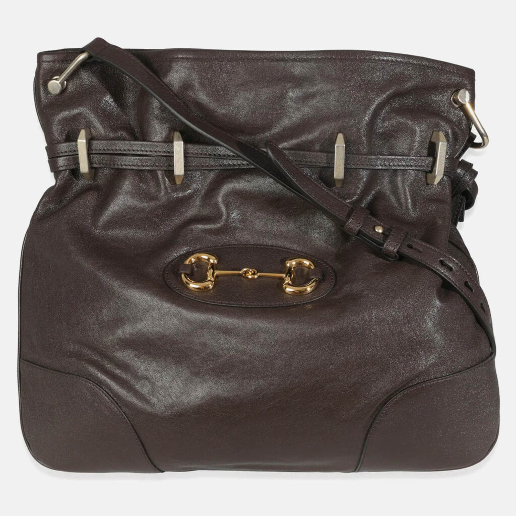 Gucci Brown Calfskin Leather 1955 Horsebit Cinch Gucci Brown Calfskin Leather 1955 Horsebit Cinch