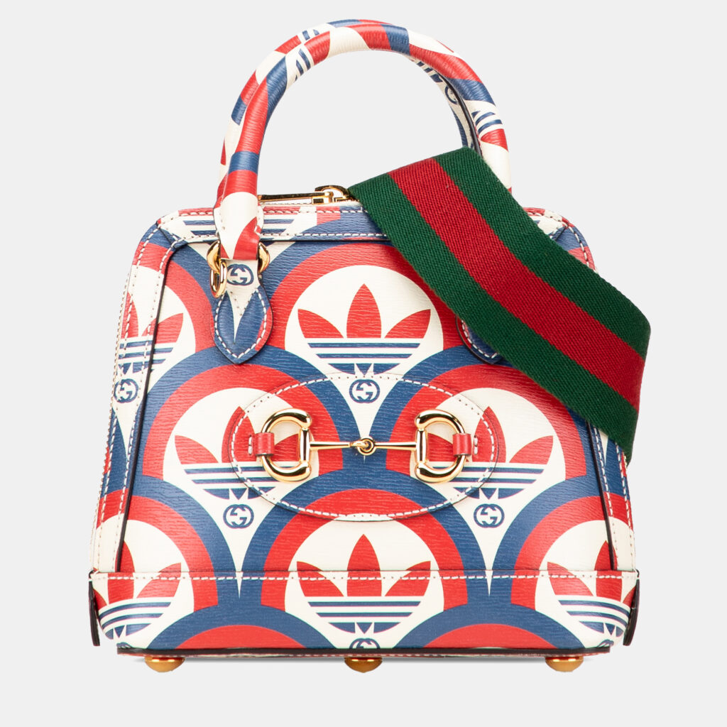 Gucci Red Adidas Mini Leather Horsebit 1955 Top Handle Bag Gucci Red Adidas Mini Leather Horsebit 1955 Top Handle Bag