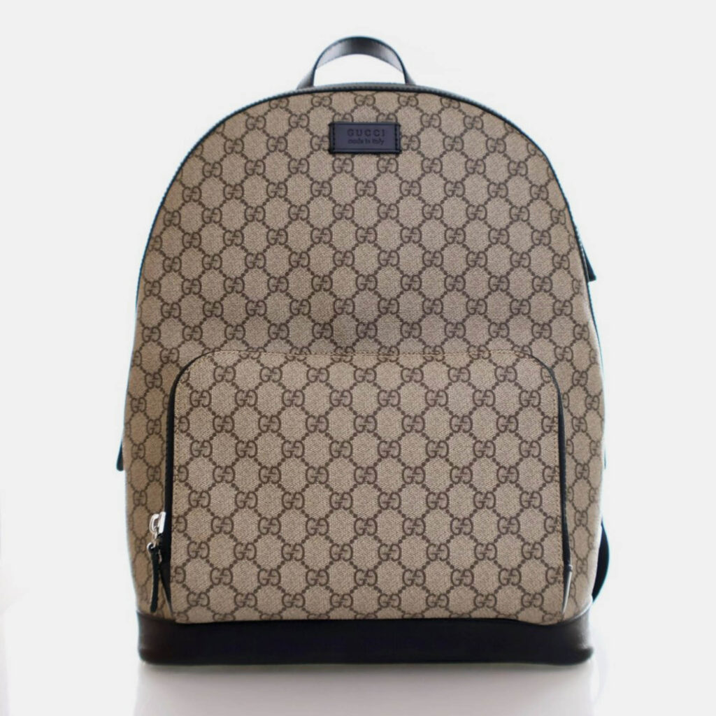 Gucci Medium Brown GG Supreme Eden Backpack Gucci Medium Brown GG Supreme Eden Backpack