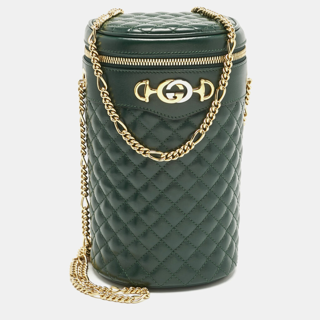 Gucci Green Quilted Leather Trapuntata Convertible Belt Bag Gucci Green Quilted Leather Trapuntata Convertible Belt Bag