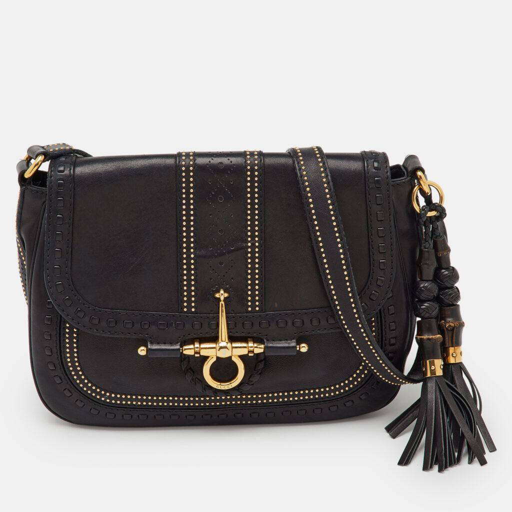 Gucci Black Leather Snaffle Bit Medium Shoulder Bag Gucci Black Leather Snaffle Bit Medium Shoulder Bag