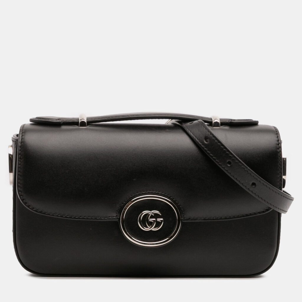 Gucci Black Mini Leather Petite GG Satchel Gucci Black Mini Leather Petite GG Satchel
