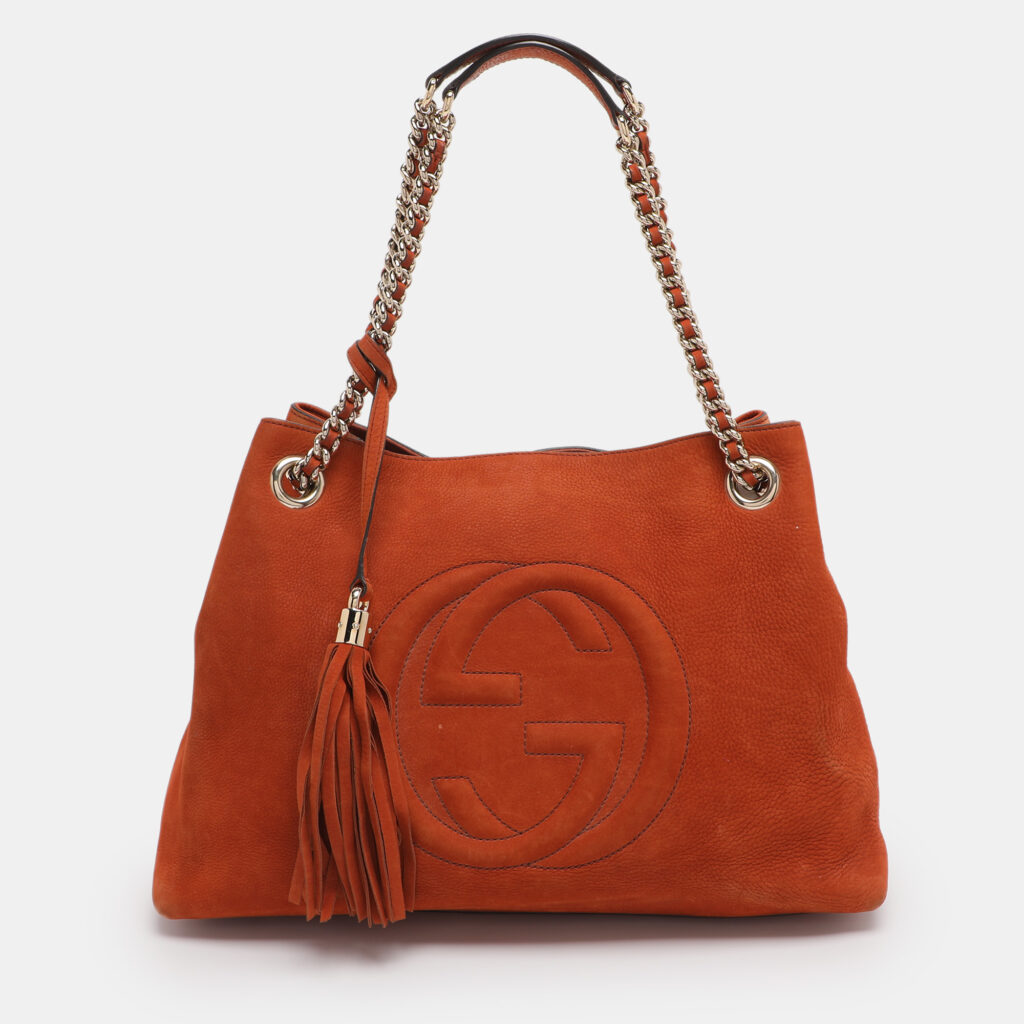 Gucci Orange Nubuck Leather Medium Soho Tote Gucci Orange Nubuck Leather Medium Soho Tote