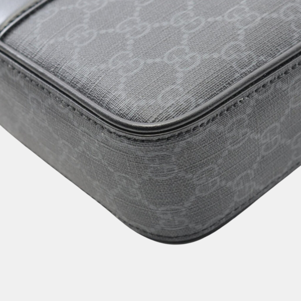Gucci Black Large GG Supreme Web Tote