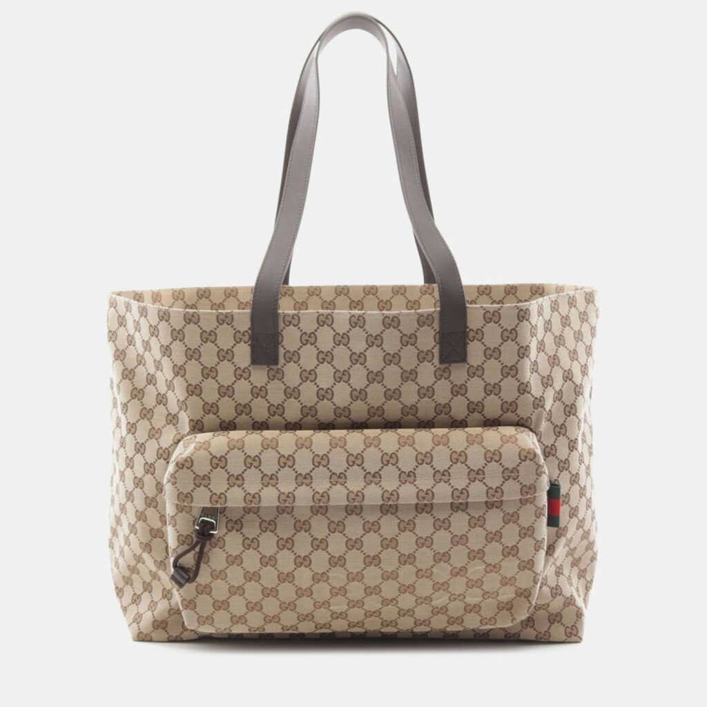 Gucci Brown GG Canvas Maxi Tote Gucci Brown GG Canvas Maxi Tote