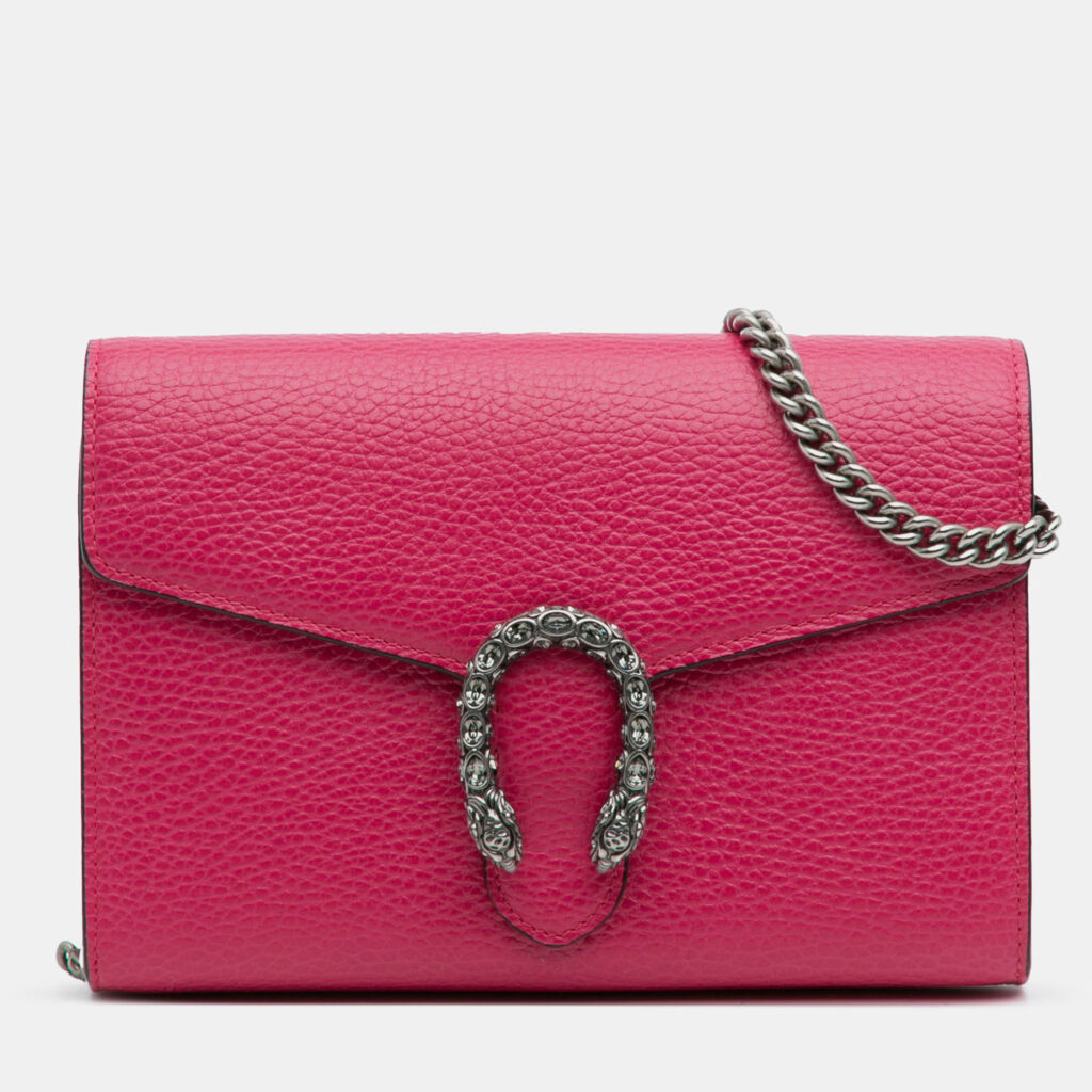 Gucci Pink Mini Leather Dionysus Wallet on Chain Gucci Pink Mini Leather Dionysus Wallet on Chain