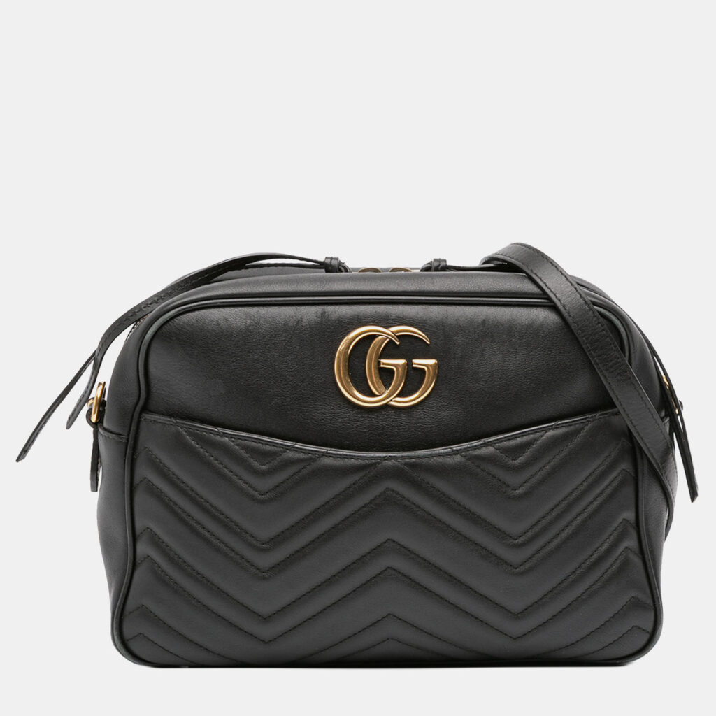 Gucci Black GG Marmont Matelasse Leather Crossbody Gucci Black GG Marmont Matelasse Leather Crossbody