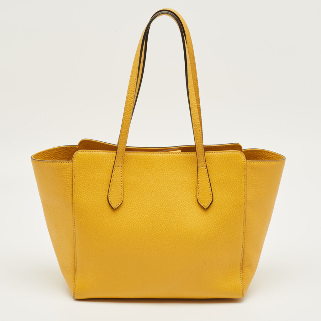 Gucci Mustard Leather Small Swing Tote Gucci Mustard Leather Small Swing Tote
