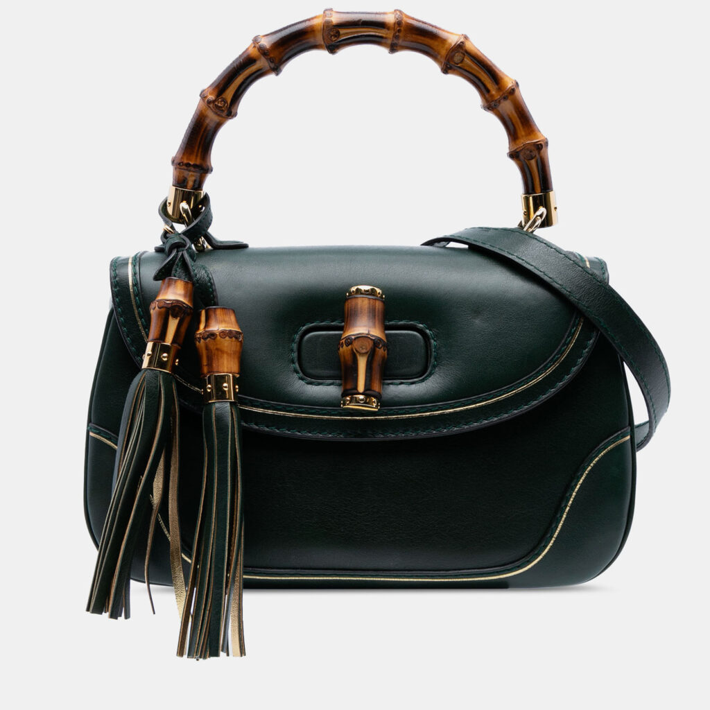 Gucci Medium Leather New Bamboo Top Handle Bag