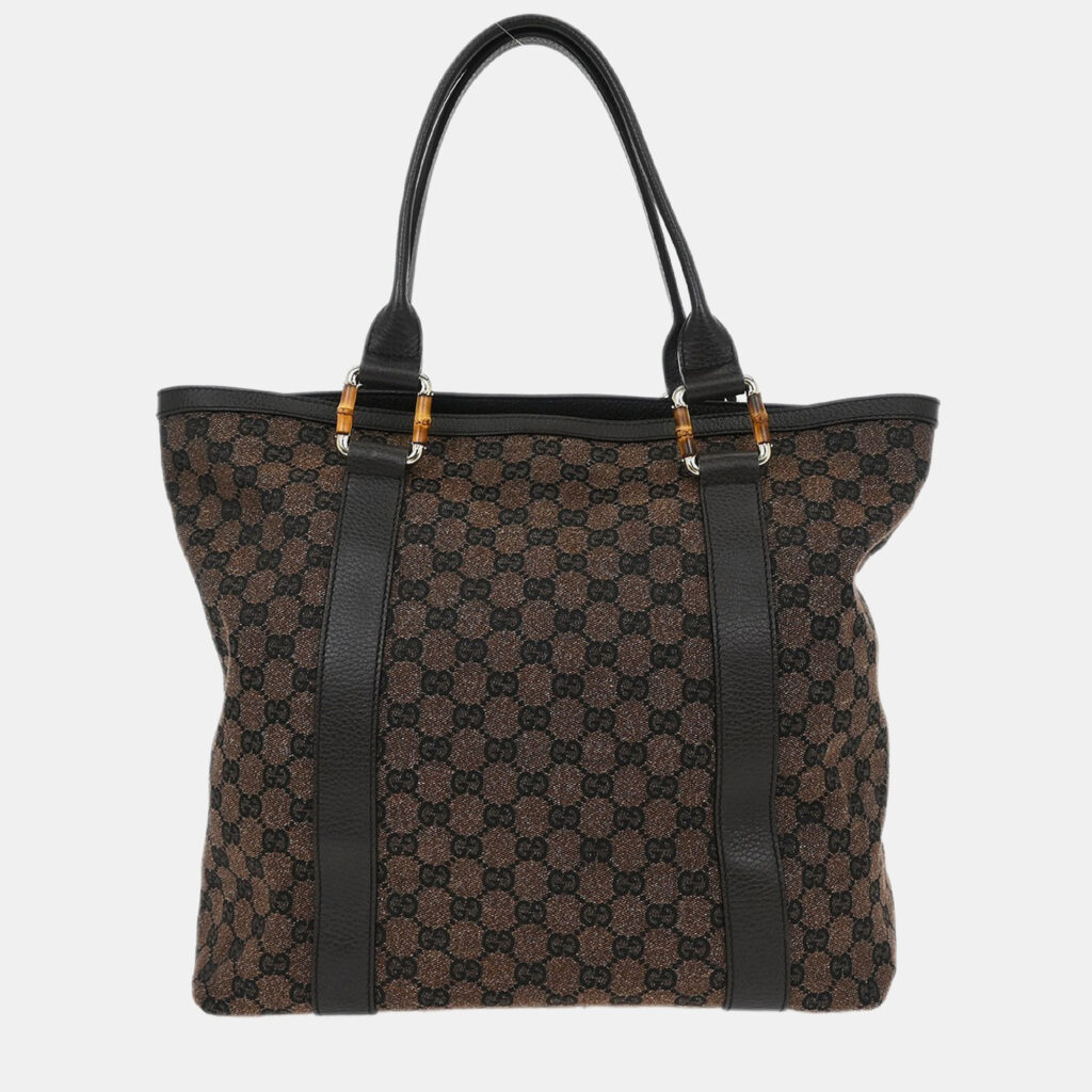 Gucci Brown Bamboo GG Handbag Gucci Brown Bamboo GG Handbag