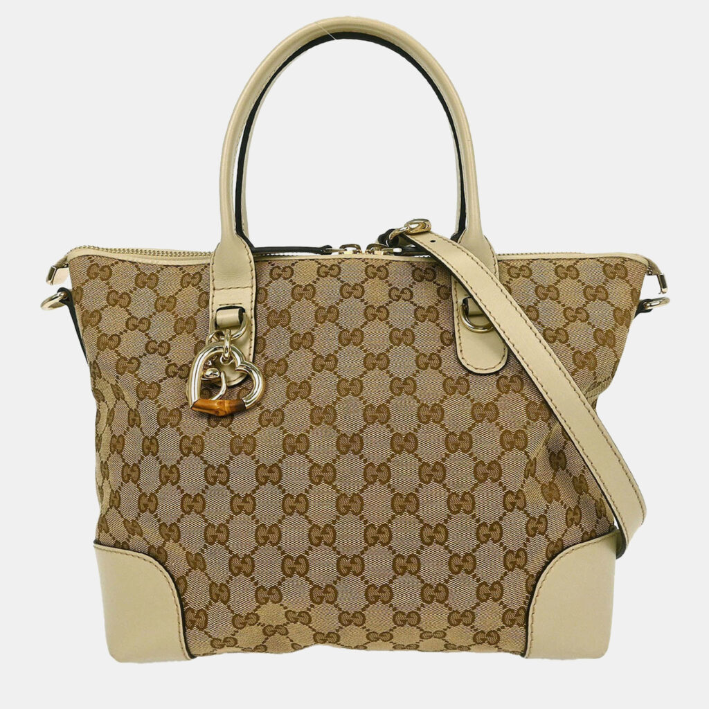 luxury-women-gucci-used-handbags-p1238353-013.jpg Gucci Beige Heart Bit GG 2way Tote Bag