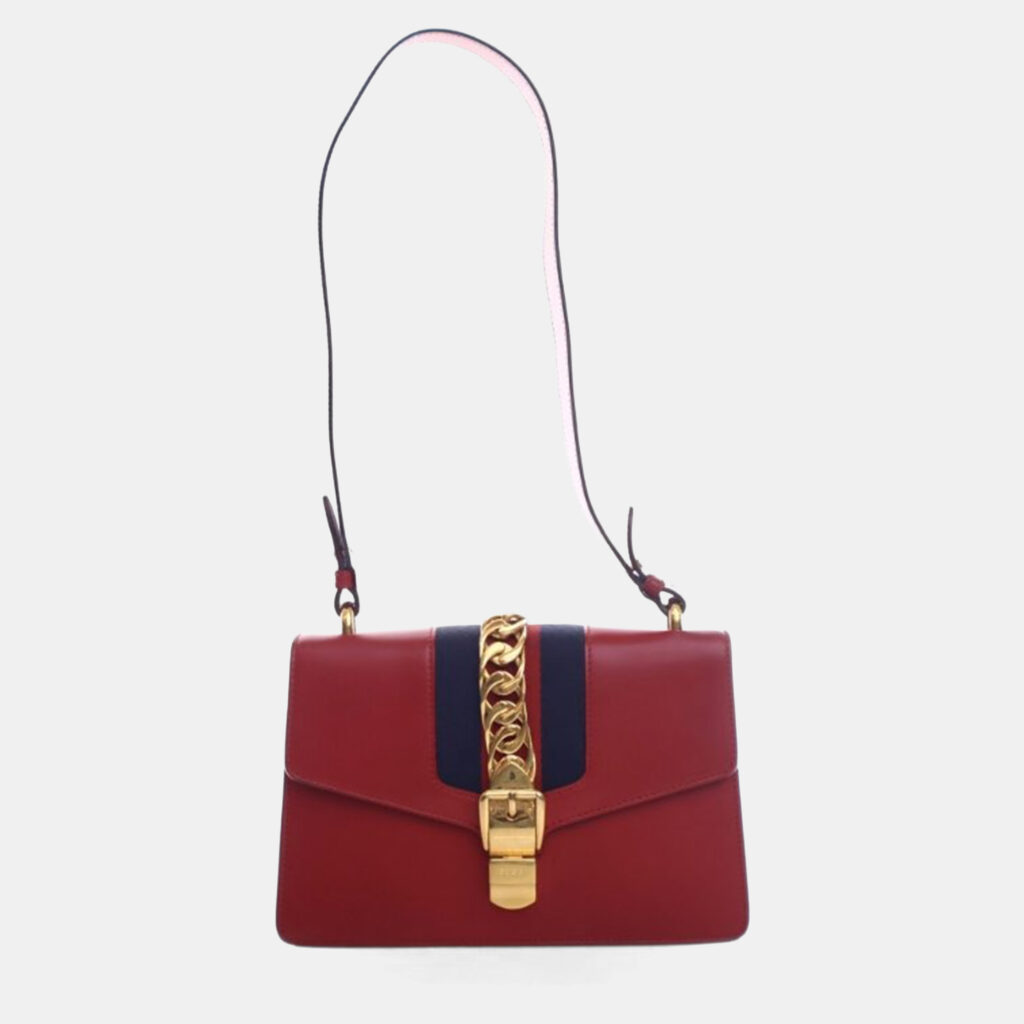 Gucci Small Leather Sylvie Shoulder Bag
