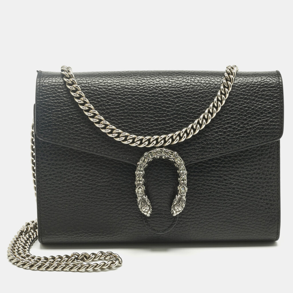 Gucci Black Leather Dionysus Wallet on Chain Gucci Black Leather Dionysus Wallet on Chain