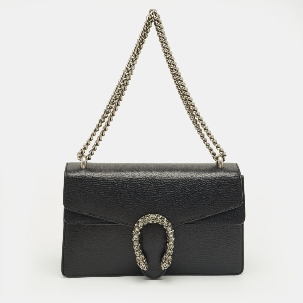 Gucci Black Leather Small Crystal Dionysus Shoulder Bag Gucci Black Leather Small Crystal Dionysus Shoulder Bag