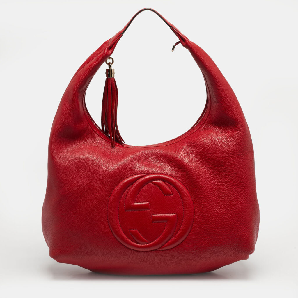 Gucci Red Pebbled Leather Soho Hobo Gucci Red Pebbled Leather Soho Hobo