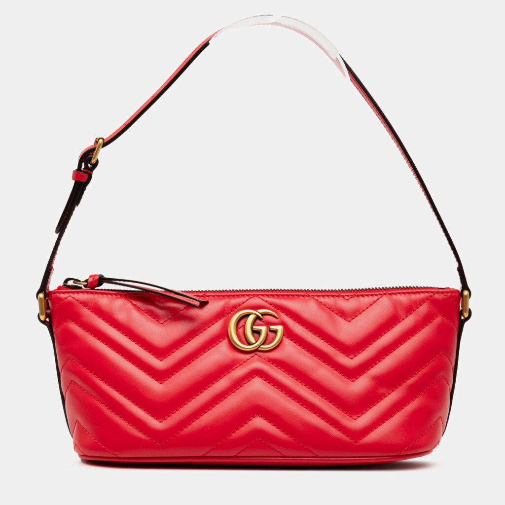 Gucci Red GG Marmont Matelasse Leather Shoulder Bag Gucci Red GG Marmont Matelasse Leather Shoulder Bag