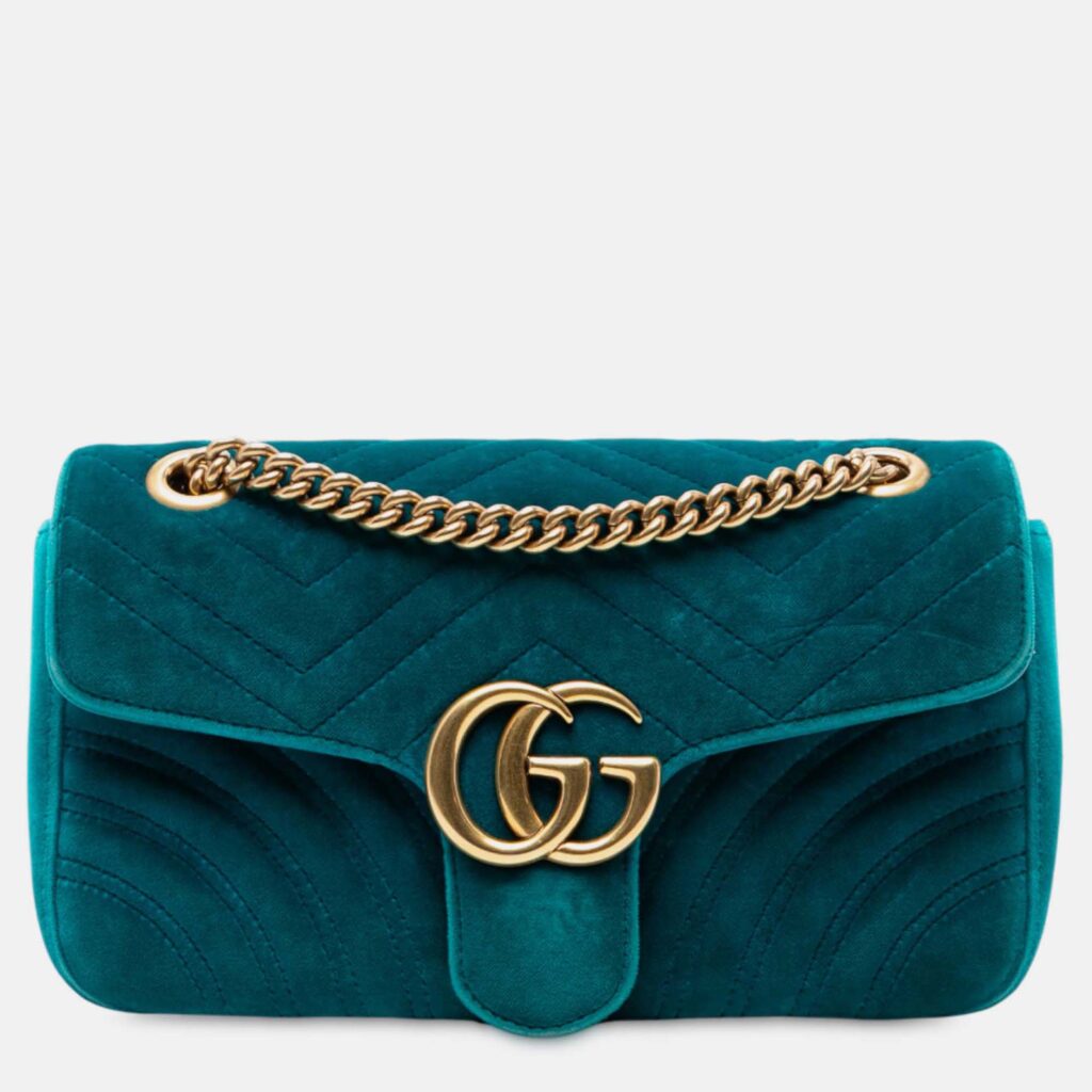 Gucci Medium GG Marmont Matelasse Velvet Shoulder Bag Gucci Medium GG Marmont Matelasse Velvet Shoulder Bag