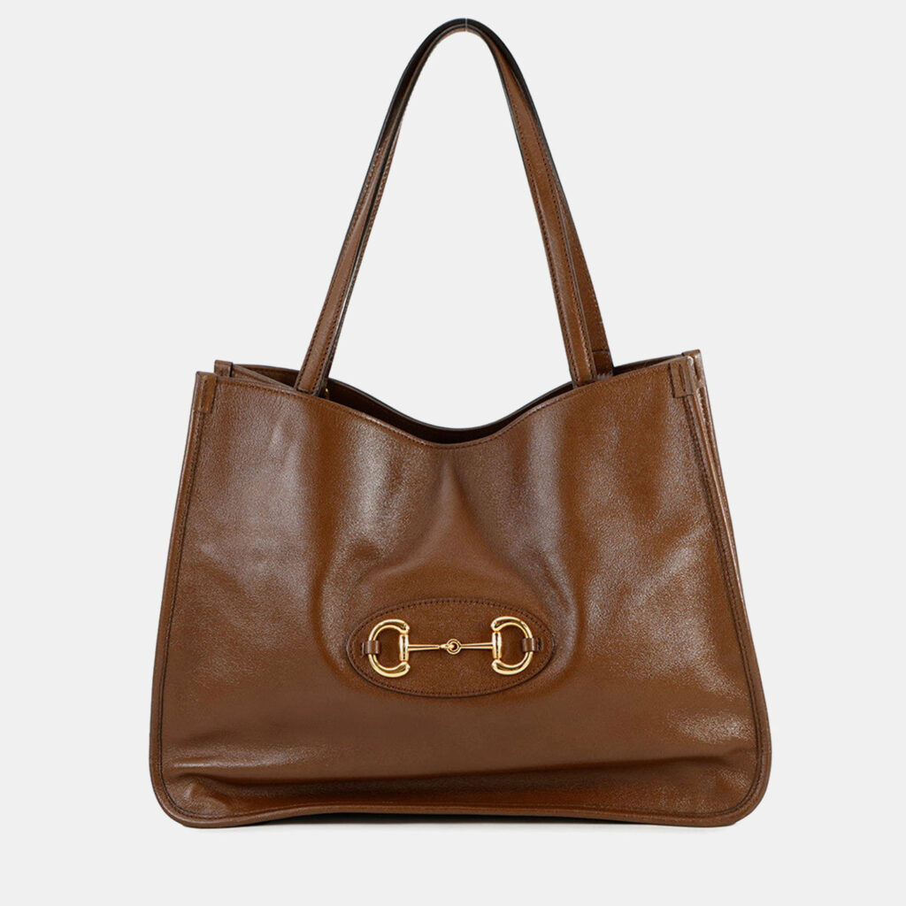 Gucci Horsebit 1955Tote Bag Brown Leather Gucci Horsebit 1955Tote Bag Brown Leather