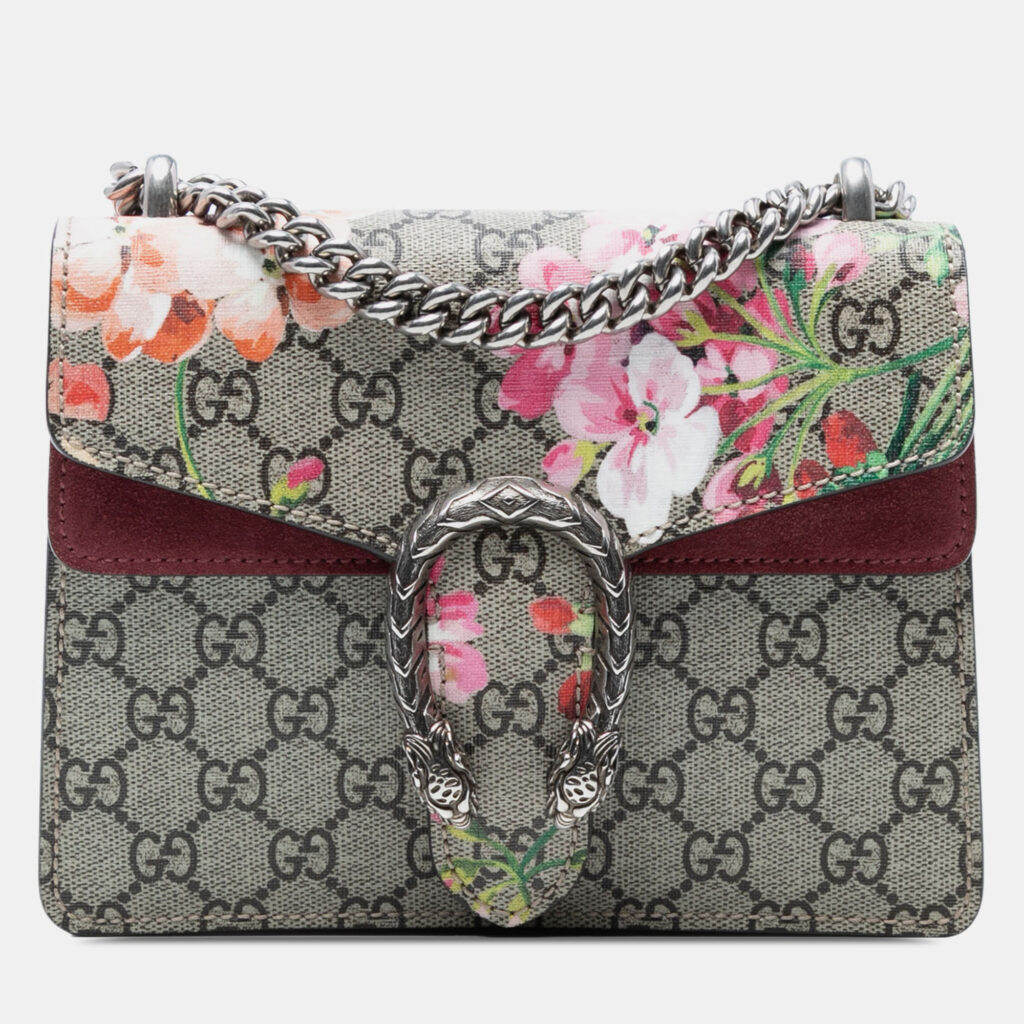 Gucci Beige Brown Small GG Supreme Blooms Dionysus Crossbody Gucci Beige Brown Small GG Supreme Blooms Dionysus Crossbody