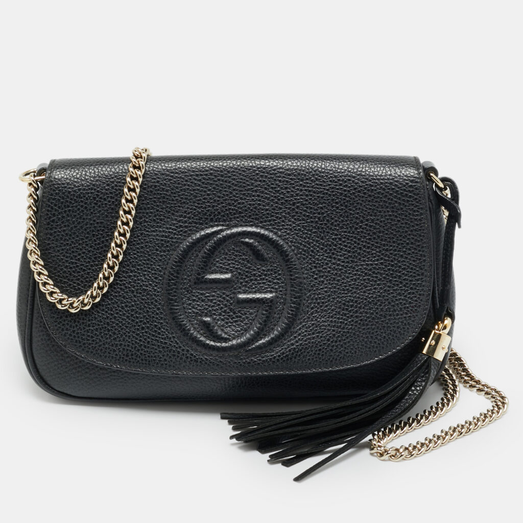 Gucci Soho Disco Flap Black Leather Shoulder Bag Gucci Soho Disco Flap Black Leather Shoulder Bag
