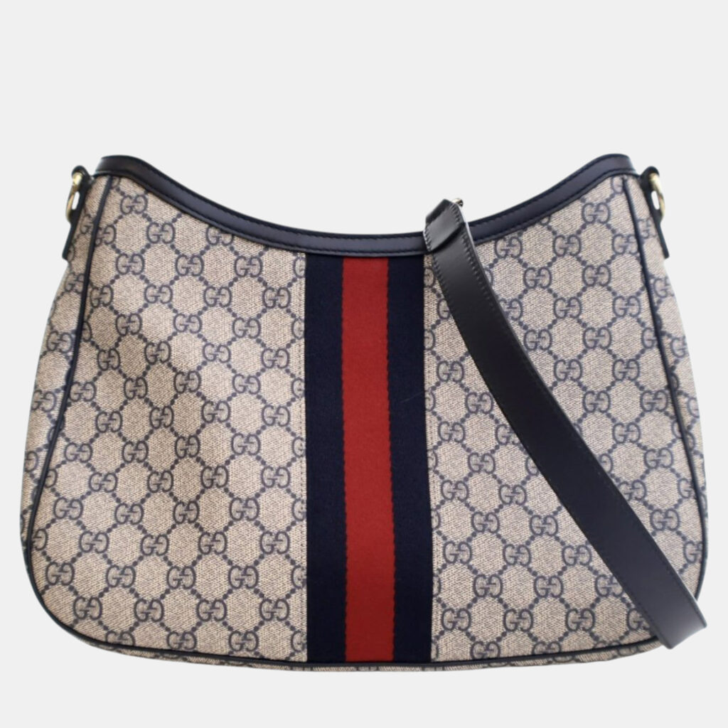 Gucci Beige GG Supreme Web Shoulder Bag Gucci Beige GG Supreme Web Shoulder Bag