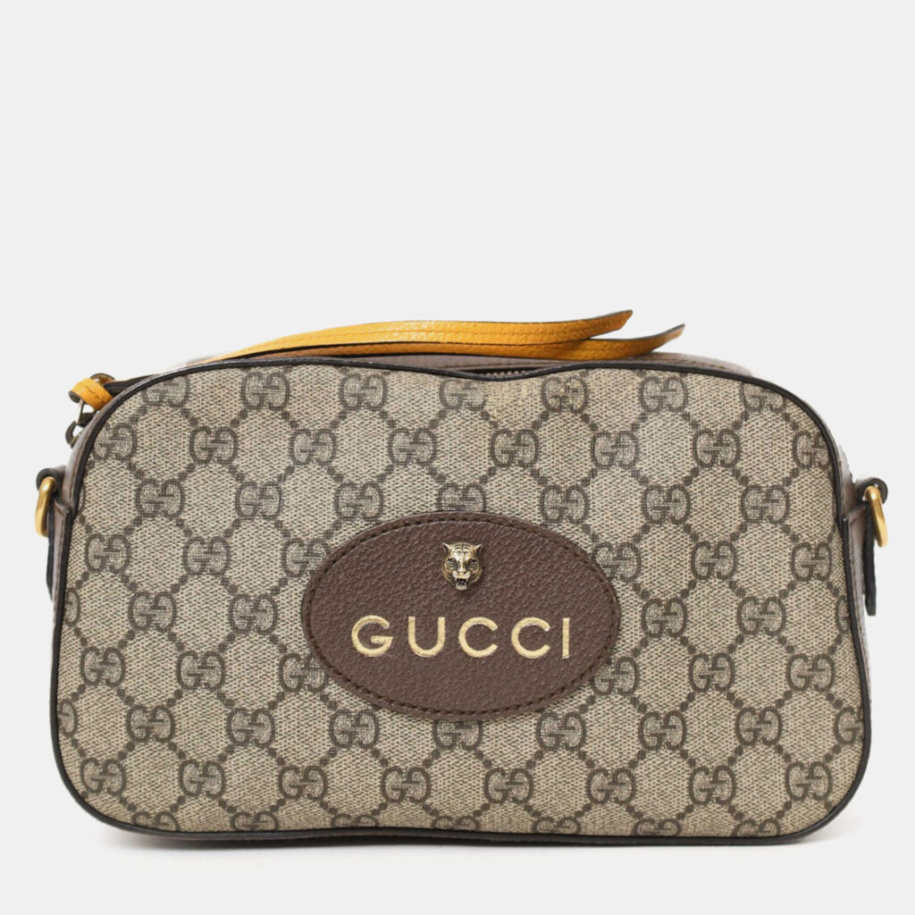 Gucci Brown Neo Vintage Messenger Bag With Web Strap Gucci Brown Neo Vintage Messenger Bag With Web Strap