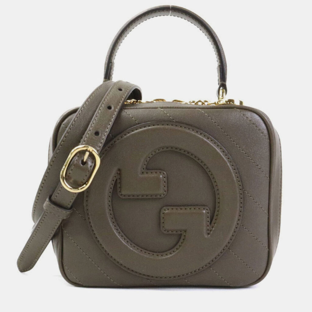 Gucci Shoulder Bag Blondie Khaki Brown Gucci Shoulder Bag Blondie Khaki Brown