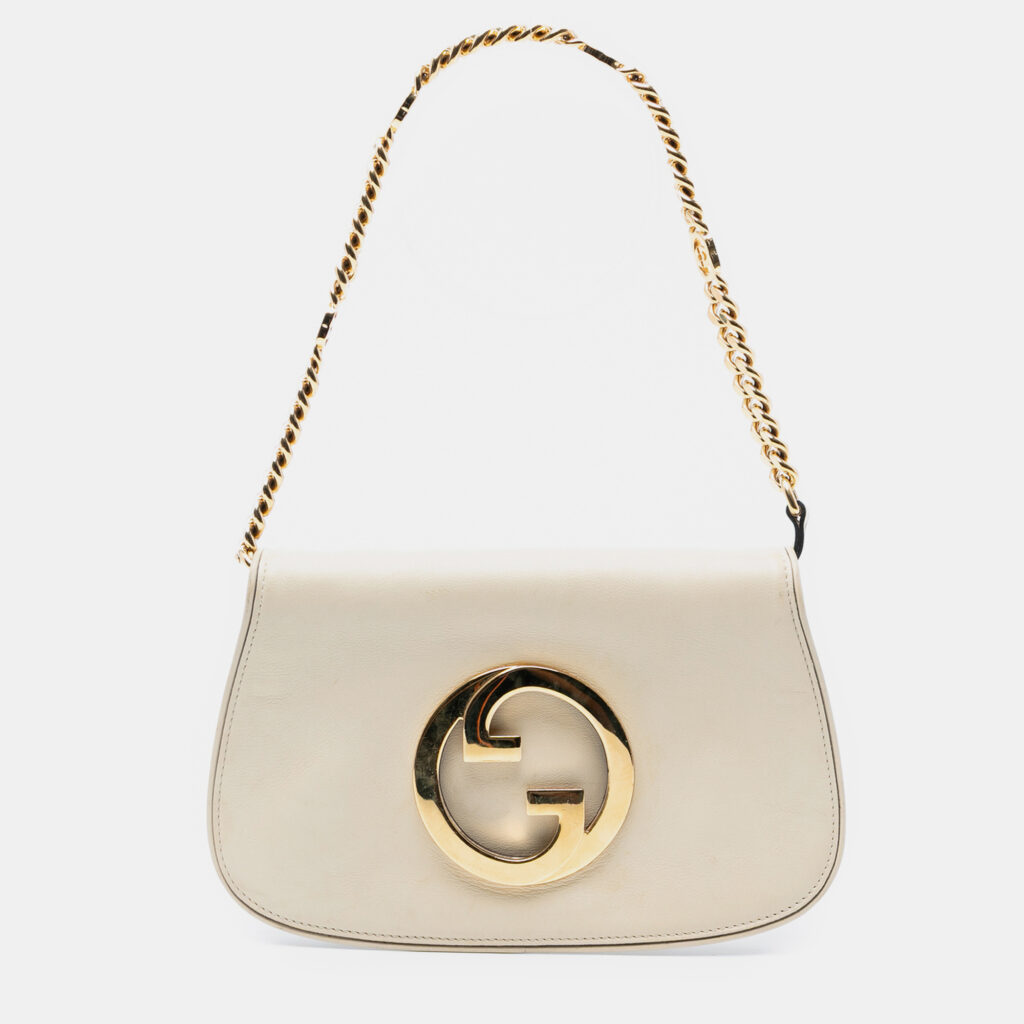 luxury-women-gucci-used-handbags-p1249601-005-1.jpg Gucci White Calfskin Blondie Chain Satchel