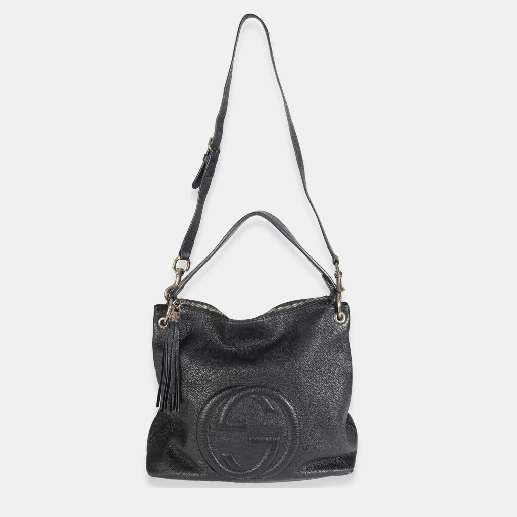 Gucci Interlocking G Soho Shoulder Bag Black Gucci Interlocking G Soho Shoulder Bag Black