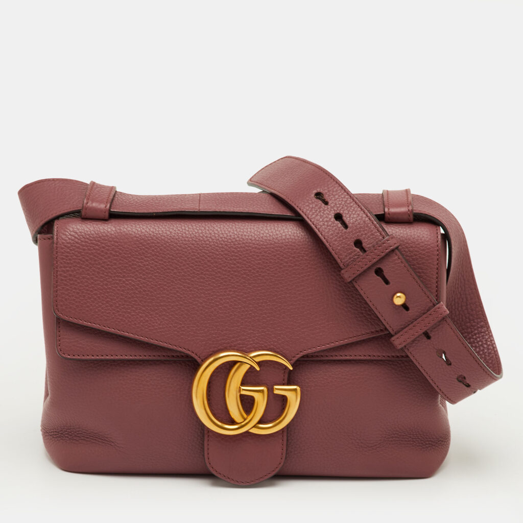 Gucci GG Marmont Old Rose Leather Shoulder Bag Gucci GG Marmont Old Rose Leather Shoulder Bag