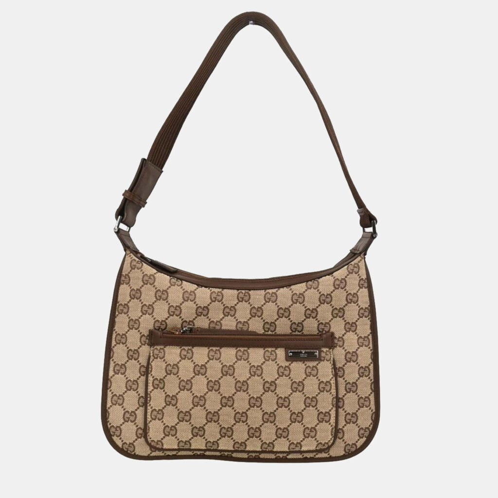 Gucci Beige Canvas GG Hobo Handbag Gucci Beige Canvas GG Hobo Handbag